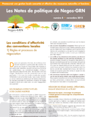 Les conditions d’effectivité des conventions locales 1) Règles et processus de négociation