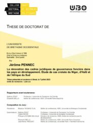 La rénovation des cadres juridiques de gouvernance foncière : étude de cas croisée du Niger, d’Haïti et de l’Afrique du Sud